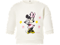 Dječja kremasta majica s Minnie Mouse i cvijećem.