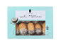 Kutija kokosovih petit four kolačića s punjenjem od marelice, 330g.