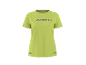 Sportski T-shirt boje limete s gradijentnim tiskom na prsima i reflektirajućim detaljima.