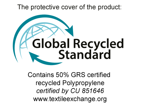 Pečat Global Recycled Standard: 50% GRS certificiranog recikliranog polipropilena, CU 851646.