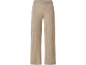 Bež široke pletene hlače za žene.