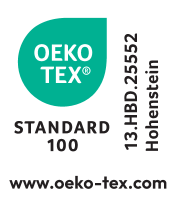 OEKO-TEX STANDARD 100 oznaka, broj 13.HBD.25552 Hohenstein, www.oeko-tex.com