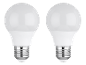 Dvije bijele LED žarulje s navojnim grlom.
