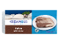 Grčka halva s kakaom, 250g, na plavoj drvenoj pozadini.