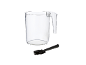 Prozirni plastični mjerni vrč s crnom četkom za čišćenje