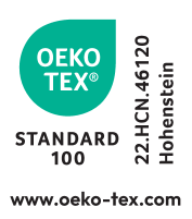 Tekstilni pečat STANDARD 100, broj 22.HCN.46120, Hohestein, www.oeko-tex.com.