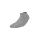 Siva pamučna kratka čarapa na crnoj pozadini.
