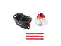 Turbo One komplet: kanta za brisanje, glava za brisanje i tri dijela drške za brisanje, s logotipom „plastic second life“.