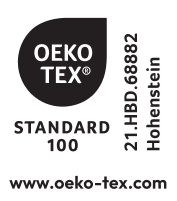 OEKO-TEX® STANDARD 100 oznaka, 21.HBD.68882 Hohenstein, www.oeko-tex.com