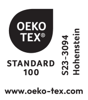 Tekstilni pečat STANDARD 100, S23-3094 Hohenstein, www.oeko-tex.com