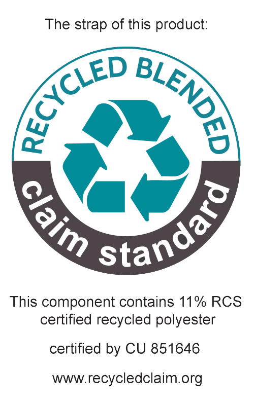 Remen proizvoda: Recycled Blended Claim Standard, 11% RCS certificiranog recikliranog poliestera, certificirano od CU 851646, www.recycledclaim.org