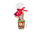 Božićna šalica s čokoladnim Djedom Božićnjakom i bombonima, s natpisom „Merry Christmas!“