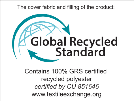Global Recycled Standard: Sadrži 100% GRS certificirani reciklirani poliester, certificiran od strane CU 851646.