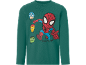 Zelena majica dugih rukava sa Spidermanom, Kapetanom Amerikom, Iron Manom i Hulkom.