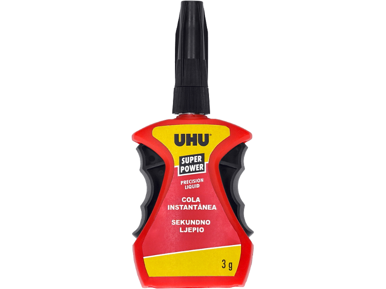 Crveno-žuto super ljepilo s crnim čepom, 3g.