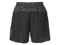 Muške crne sportske kratke hlače s elastičnim pojasom i stražnjim džepom s patentnim zatvaračem.