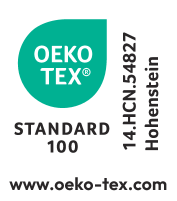 OEKO-TEX STANDARD 100 pečat, 14.HCN.54827 Hohenstein, www.oeko-tex.com
