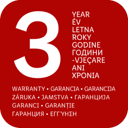 Pečat 3 godine jamstva na više jezika.