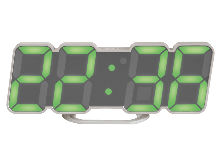 Zeleni digitalni sat prikazuje 23:36.