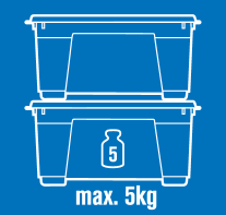 Maksimalno opterećenje pri slaganju: 5 kg.