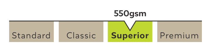 Standard, Classic, Superior 550gsm, Premium