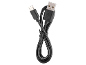 Crni USB-A na USB-C kabel za punjenje, vezan.