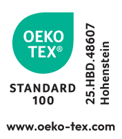 OEKO-TEX STANDARD 100 certifikacijski pečat s brojem 25.HBD.48607 Hohenstein.