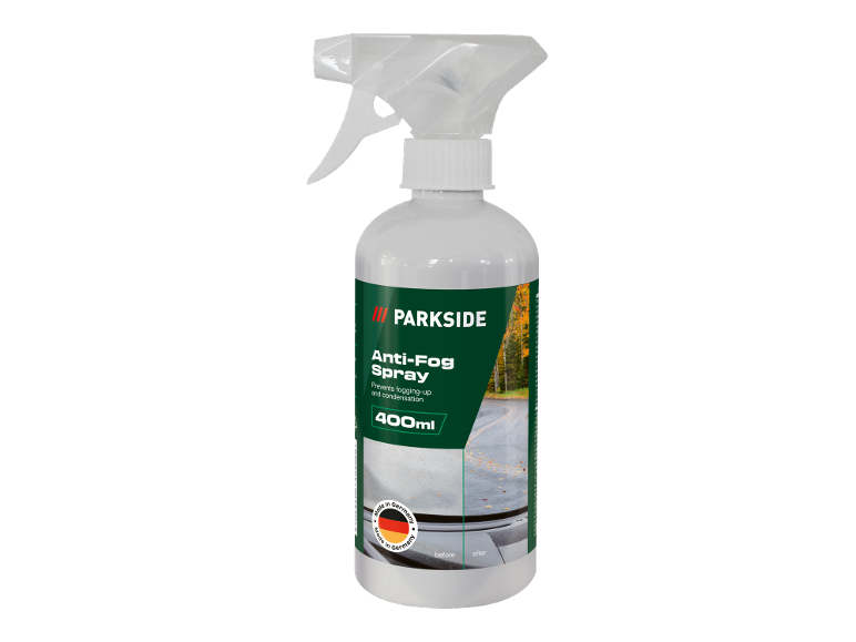Sprej protiv magljenja, 400ml, sprječava magljenje i kondenzaciju, s usporedbom prije/poslije.