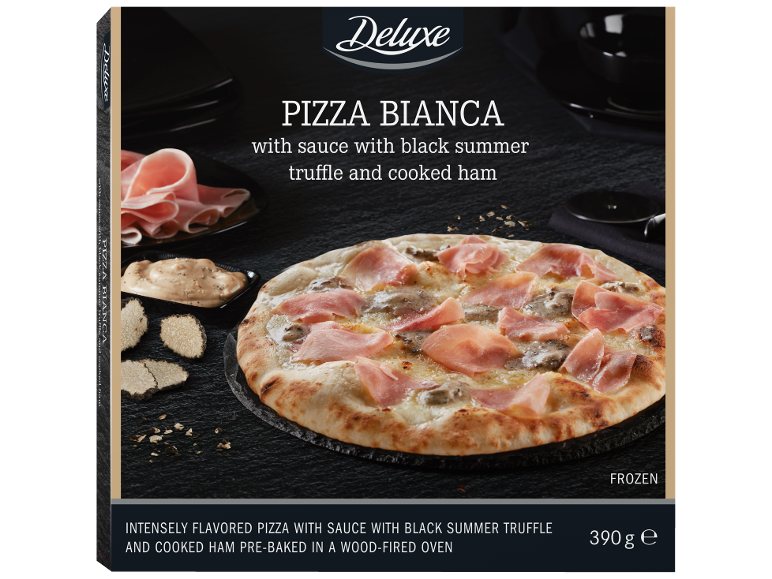 Pizza bianca s umakom od crnog ljetnog tartufa i kuhanom šunkom, 390 g