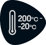 Raspon temperature: od -20°C do 200°C.