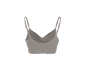 Sivi rebrasti crop top s podesivim naramenicama