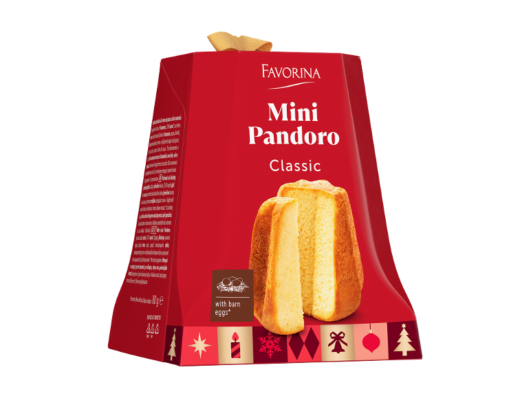 Mini Pandoro Classic s jajima iz podnog uzgoja, blagdansko pakiranje.