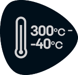 Raspon temperature: 300°C do -40°C