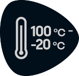 Termometar koji prikazuje raspon temperature od -20°C do 100°C.