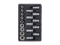 Set Torx nasadnih ključeva i bitova u crnoj ladici, s veličinama od 10 do 70 i T20 do T70.