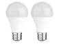 Dvije bijele LED žarulje s Edisonovim grlom na crnoj pozadini.