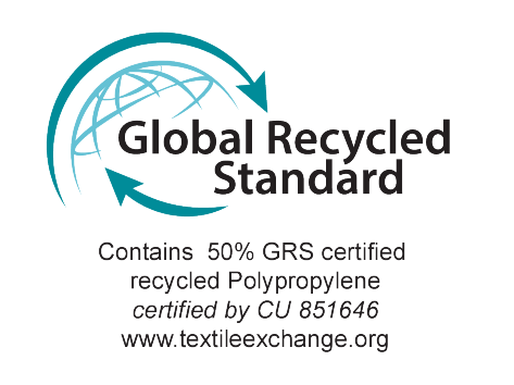 Oznaka Global Recycled Standard: Sadrži 50% GRS certificiranog recikliranog polipropilena, CU 851646.