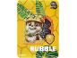 Paw Patrol Dino Movie kolekcionarska kartica sa štenetom Rubble u žutoj kacigi.