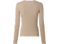 Ženska bež rebrasta majica dugih rukava