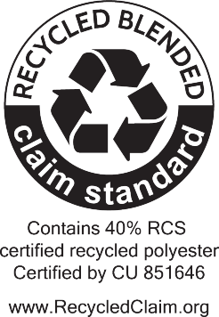 RCS certificirani reciklirani poliester, 40% RCS, certificiran od strane CU 851646.