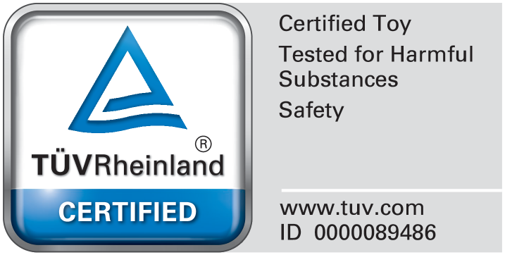 Certificirana igračka, testirana na štetne tvari, sigurnost. www.tuv.com ID 0000089486.