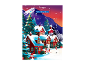 Adventski kalendar s mliječnom čokoladom, snježnim selom i jelkama.