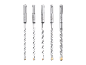 Set od pet SDS-Plus svrdla za beton, veličina 5, 6, 8 i 10 mm.
