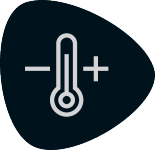Termometar sa znakovima minus i plus, koji označava kontrolu temperature.