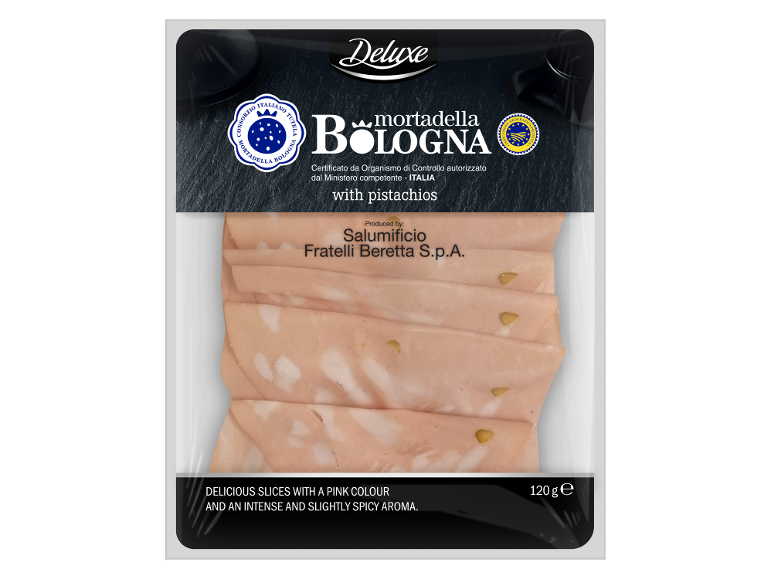 Mortadela Bologna s pistacijama, 120 g.
