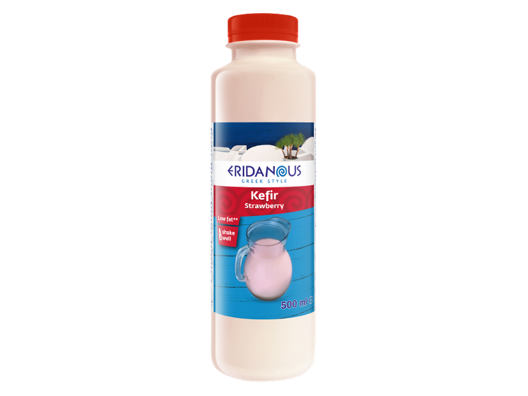 Boca grčkog kefira s jagodom, s niskim udjelom masti, 500 ml.