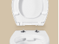 Bijela WC daska s otvorenim sjedalom i šarkom za meko zatvaranje