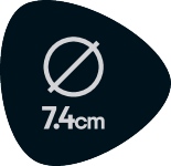 Promjer 7,4 cm.