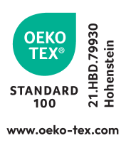 Pečat certifikata tekstilnog standarda: STANDARD 100, 21.HBD.79930 Hohenstein.