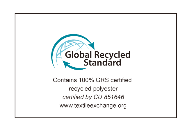 Global Recycled Standard: Sadrži 100% GRS certificirani reciklirani poliester, certificiran od strane CU 851646.